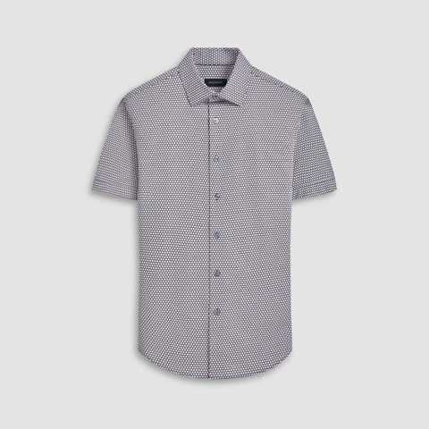 Bugatchi - Miles Short Sleeve Modern Fit Shirt - OOOHCotton Tech - 8 way Stretch - DF9015F40