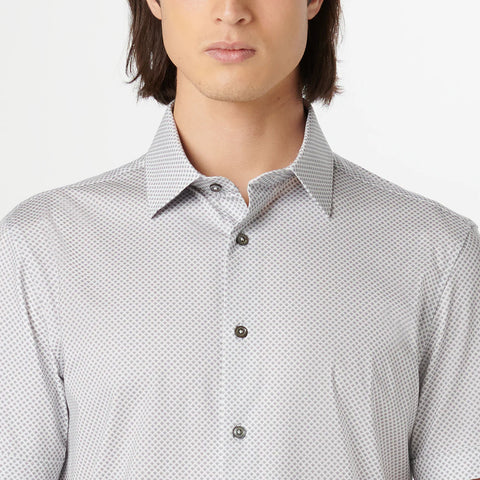 Bugatchi - Miles Short Sleeve Modern Fit Shirt - OOOHCotton Tech - 8 way Stretch - DF9033F41