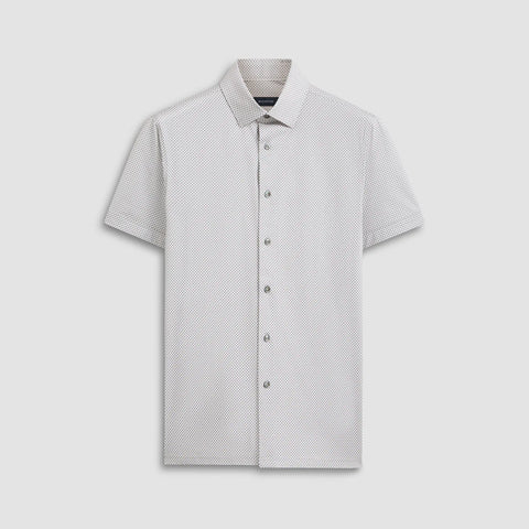 Bugatchi - Miles Short Sleeve Modern Fit Shirt - OOOHCotton Tech - 8 way Stretch - DF9033F41