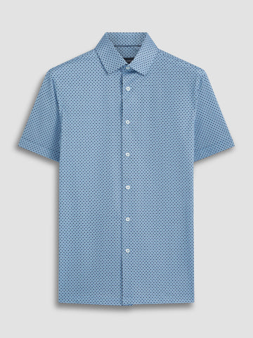 Bugatchi - Miles Short Sleeve Modern Fit Shirt - OOOHCotton Tech - 8 way Stretch - DF9063F41