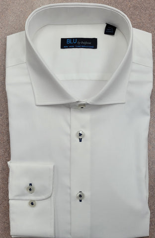 BLU - Long Sleeve Shirt - Non Iron 100% Cotton - Shaped Fit  - G2347103