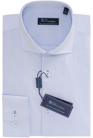 BLU - Long Sleeve Shirt - Non Iron 100% Cotton - Shaped Fit  - G2452202