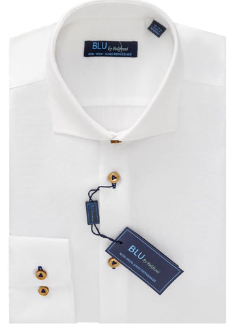 BLU - Long Sleeve Shirt - Non Iron 100% Cotton - Shaped Fit  - G2452205