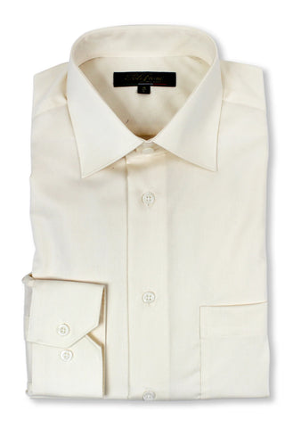 Polifroni - Non Iron - High Quality 100% Cotton Dress Shirt - Classic Fit - GC-360-05 Ecru