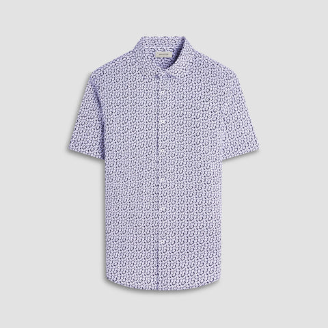 Bugatchi - Miles Short Sleeve Modern Fit Shirt - OOOHCotton Tech - 8 way Stretch - GF9502F40