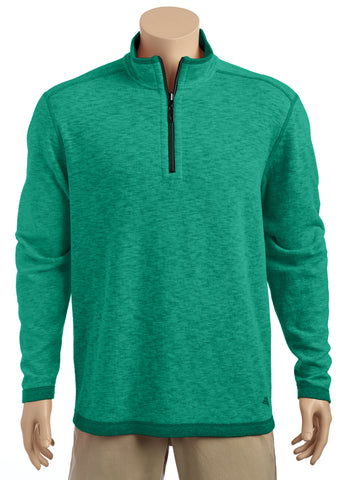 Tommy Bahama - Reversible Sweater - Sea Glass Half Zipper - T218266 Clearance