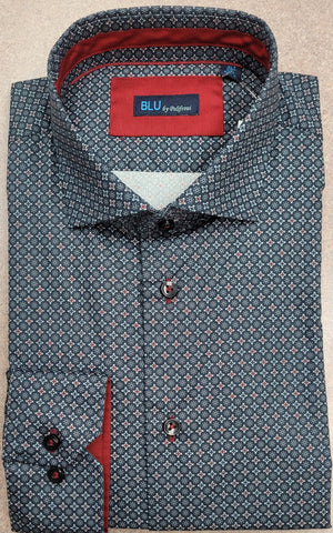 BLU  - Long Sleeve Shirt - Shaped Fit - Big and Tall - B-2349269T