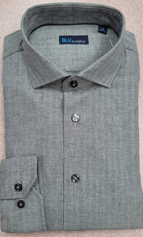 BLU  - Long Sleeve Shirt - Shaped Fit - 100% Cotton - B-2349273 Clearance
