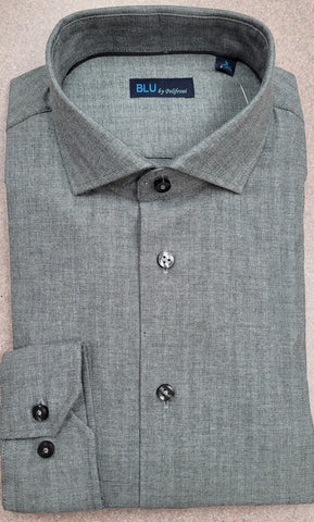 Blu  - Long Sleeve Shirt - Shaped Fit - 100% Cotton - B-2349273