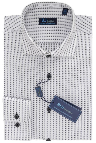 BLU - Long Sleeve Shirt - Non Iron 100% Cotton - Shaped Fit  - G2452251