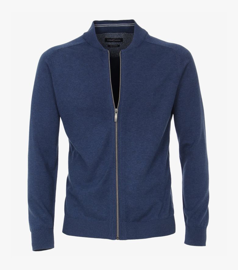 Blue zip cardigan shop