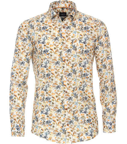 Venti - Long Sleeve Cotton Shirt - Modern Fit - 123825700 Clearance