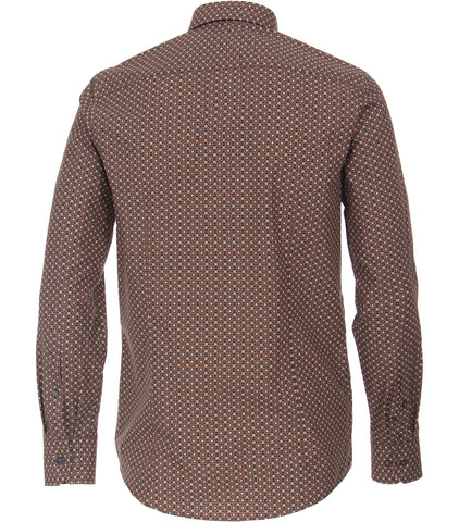 Venti - Long Sleeve Cotton Casual Shirt - Modern Fit - 123835500