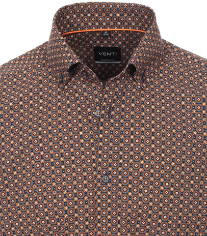 Venti - Long Sleeve Cotton Casual Shirt - Modern Fit - 123835500 Clearance