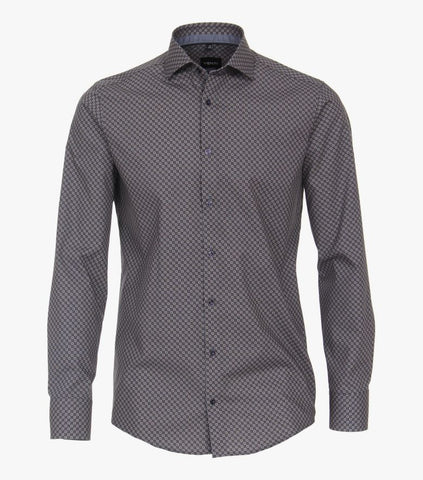 Venti - Long Sleeve Cotton Dress Shirt - Modern Fit - 123931400