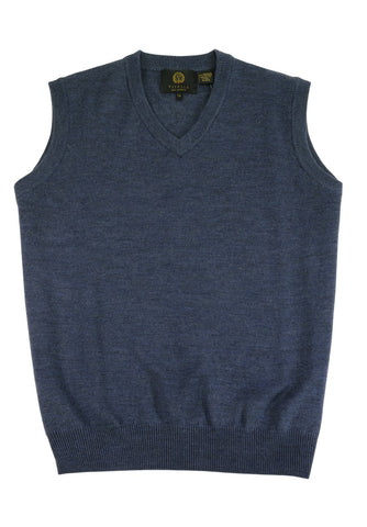 Viyella - Merino Wool - V-Neck Knit Vest - 255613