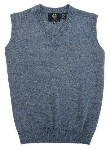 Viyella - Merino Wool - V-Neck Knit Vest - 255613