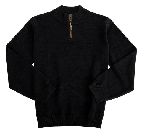 Viyella - Baruffa Merino Wool - 1/4 Zip Mock Neck Sweater - 255618