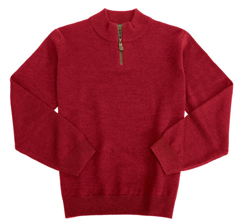 Viyella - Baruffa Merino Wool - 1/4 Zip Mock Neck Sweater - 255618-2