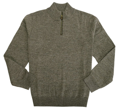 Viyella - Baruffa Merino Wool - 1/4 Zip Mock Neck Sweater - 255618-3