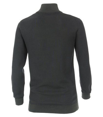 Casa Moda - Half Zip Textured Knit Sweater - 100% Cotton - 413710500 - Clearance