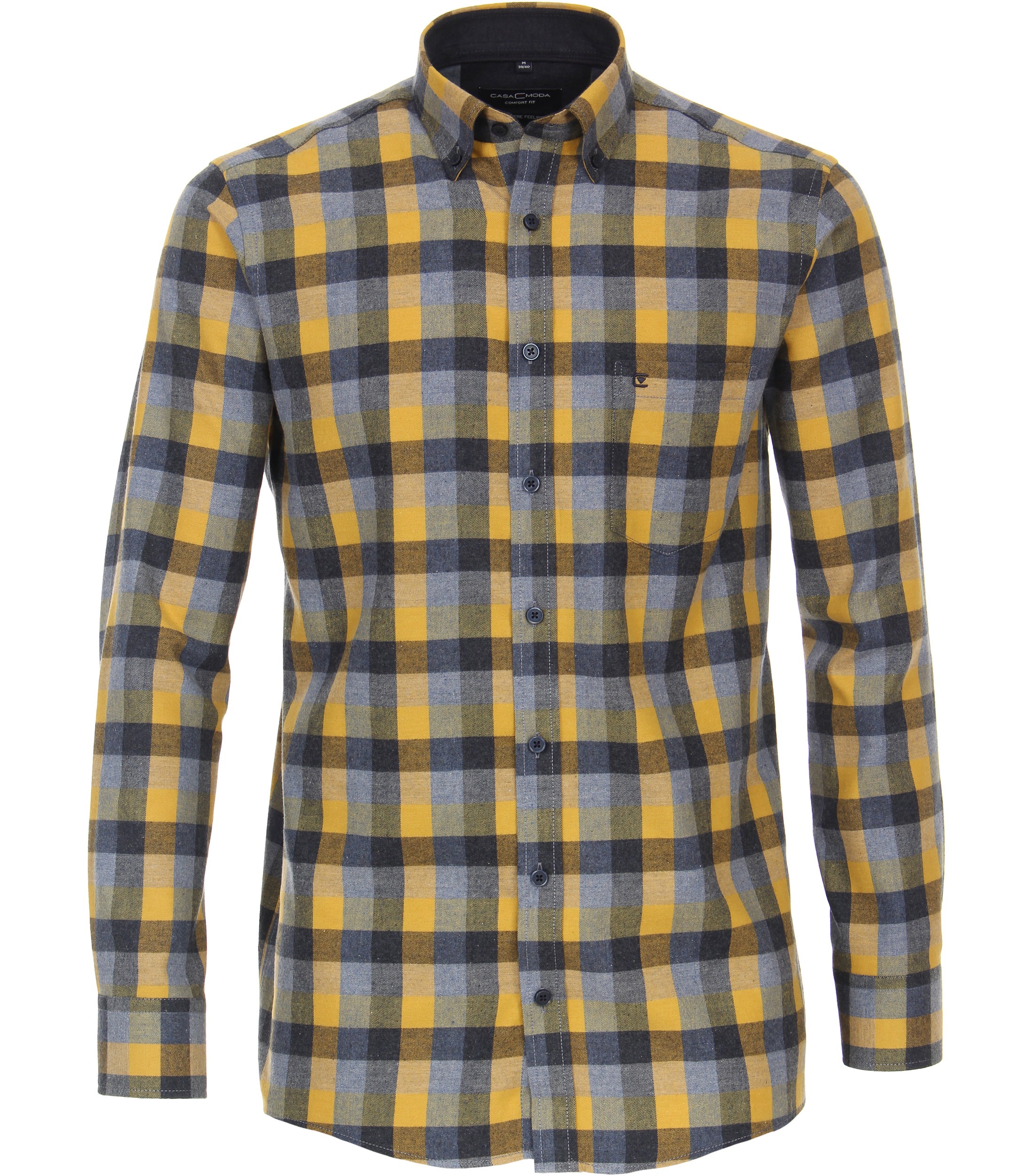Casa Moda Long Shirt - Cashmere Feeling Flannel 100% Cotton -