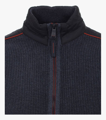 Casa Moda - Full Zip Textured Heavier Cardigan - Indoor/Outdoor -Cotton/Poly - 423914300