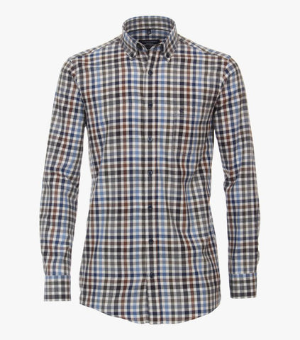 Casa Moda - Long Sleeve Cotton Shirt - Cashmere Feeling - Comfort Fit - 423949200