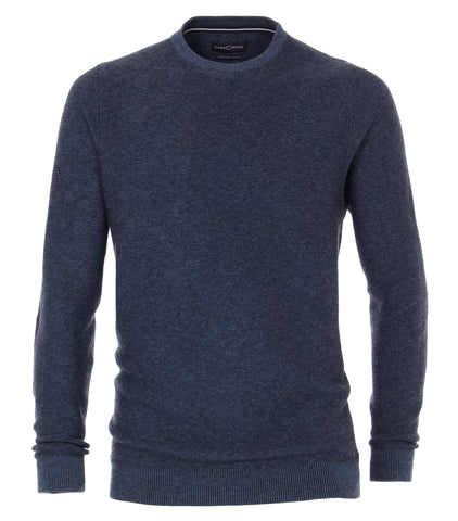 Casa Moda - Crew Neck Sweater - Wool/ Cotton - 493244300 - Clearance