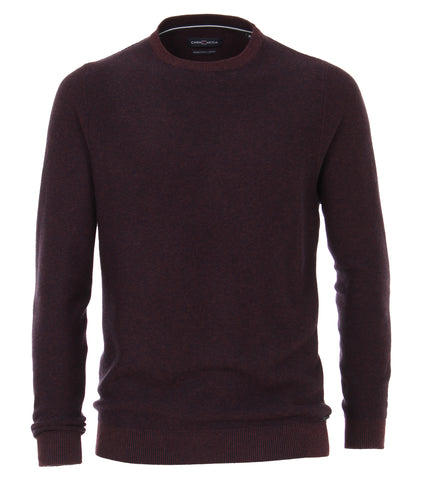 Casa Moda - Crew Neck Sweater - Wool/ Cotton - 493244300 - Clearance