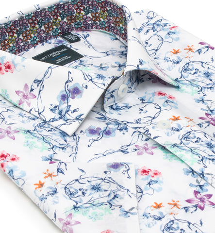 Leo Chevalier - Short Sleeve Shirt - Casual Fit - 100% Cotton Non-iron - 524359 Clearance
