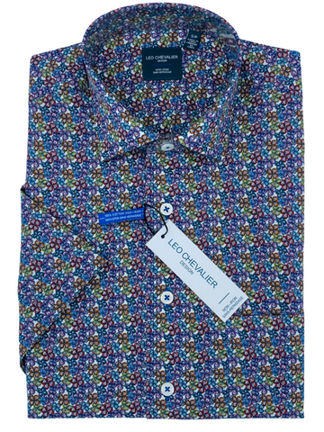 Leo Chevalier - Short Sleeve Shirt -100% Cotton Non Iron -  524364 Clearance