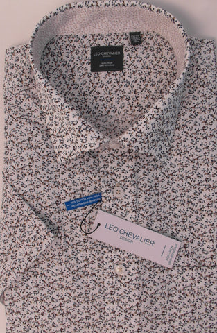 Leo Chevalier - Short Sleeve Shirt - 100% Cotton Non Iron - 524366 Clearance