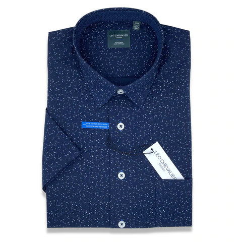 Leo Chevalier - Short Sleeve Shirt - Casual Fit - 100% Cotton Non-iron - 528366 Clearance