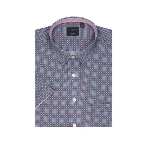 Leo Chevalier - Short Sleeve Shirt - Casual Fit - 100% Cotton Non-iron - Big and Tall - 620350/QT