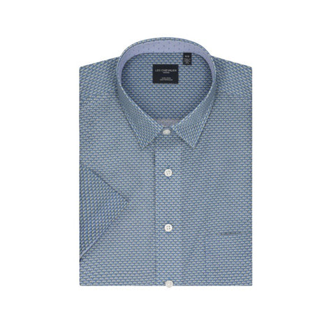 Leo Chevalier - Short Sleeve Shirt - Casual Fit - 100% Cotton - Non-iron - Big and Tall - 620352/QT