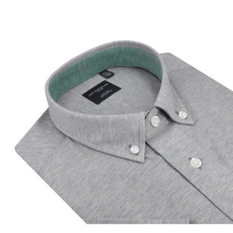 Leo Chevalier - Short Sleeve Shirt - Casual Fit - 100% Cotton Knit - Non-iron - Big and Tall - 620394/QT