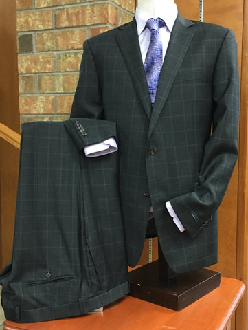 S. Cohen - High Performance Suit - 7320S6S - Modern Fit - Charcoal Window Pane - 100% Wool