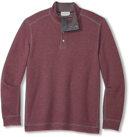 Tommy Bahama - Reversible Fliprider Half-Snap Mock Sweatshirt - Classic Fit - ST226328 Clearance