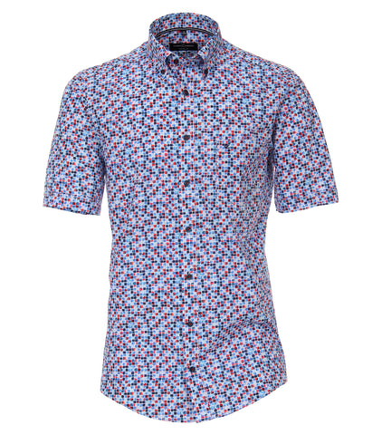 Casa Moda - Short Sleeve Cotton Shirt - Modern Casual Fit - 903347200 Clearance