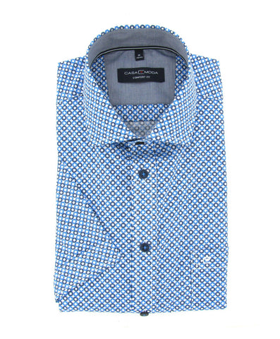 Casa Moda - Short Sleeve Cotton Shirt - Comfort Fit - 903416500 - Clearance