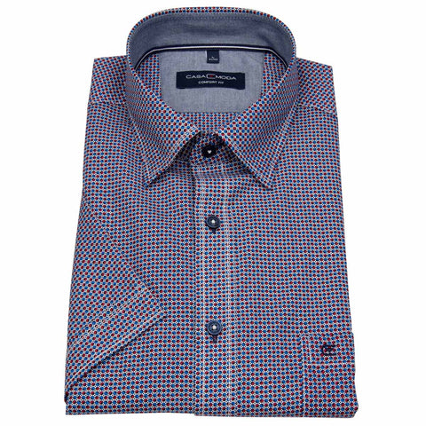 Casa Moda - Short Sleeve Cotton Shirt - Comfort Fit - 903416800 - Clearance