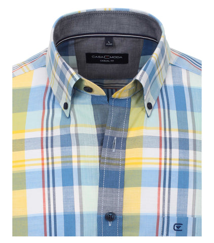 Casa Moda -  Short Sleeve Cotton Shirt - Modern Casual Fit - 913583100 - Clearance