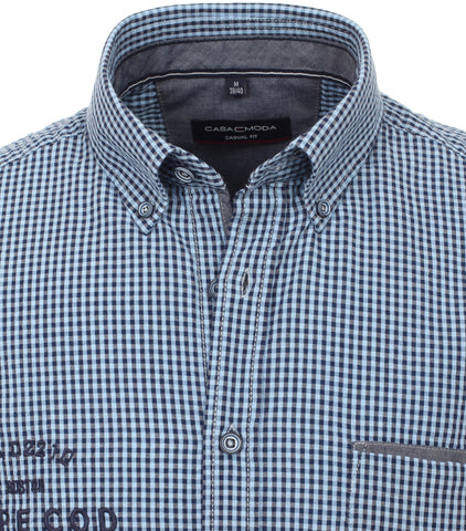 Casa Moda - Short Sleeve Cotton Shirt - Casual Fit - Short Style - 923815000
