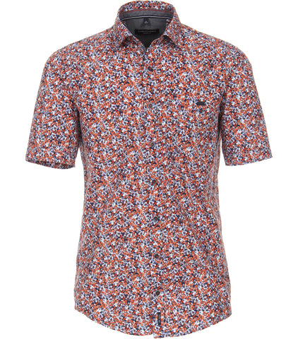 Casa Moda - Short Sleeve Cotton Shirt - Casual Fit - Short Style - 923815100 Clearance