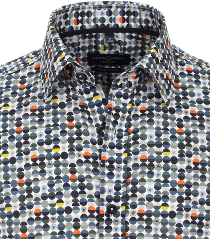 Casa Moda - Short Sleeve Organic Cotton Shirt - Casual Fit - 923846400 Clearance