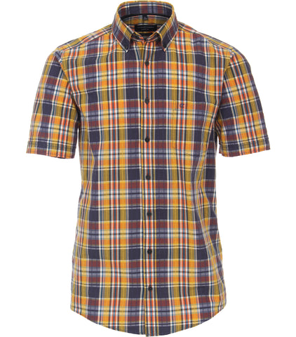 Casa Moda - Short Sleeve Organic Cotton Shirt - Casual Fit - 923846800 Clearance