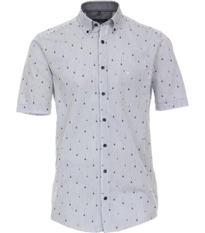 Casa Moda - Short Sleeve Cotton Shirt - Comfort Fit - 923858000