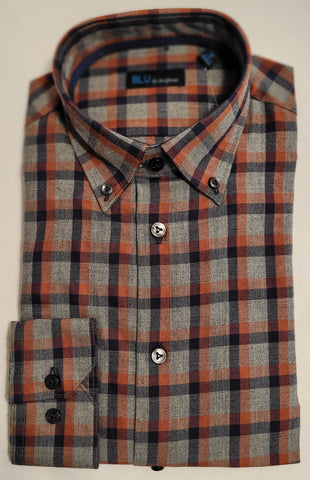 BLU  - Long Sleeve Shirt - Shaped Fit - B-2245677 Clearance