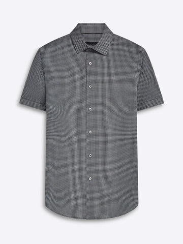 Bugatchi - Short Sleeve Modern Fit Shirt - OOOHCotton Tech - 8 way Stretch - BF9032F40 Clearance